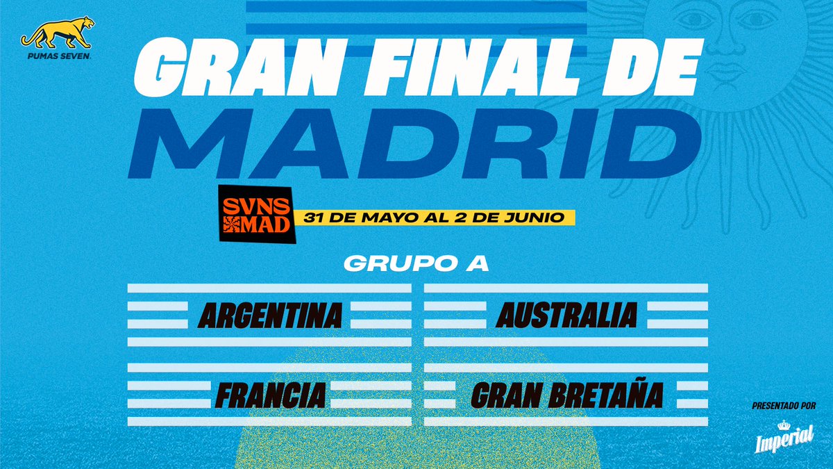 ¡Grupos confirmados para la Gran Final del Circuito Mundial en Madrid! 🏉 #SeVenComoNunca