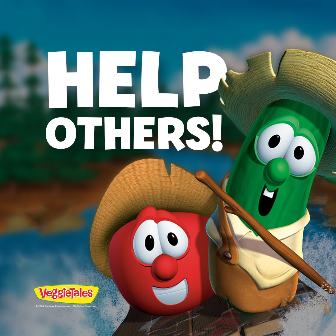 'Little children, let us not love in word or talk but in deed and truth.' -1 John 3:18 ESV #veggietales