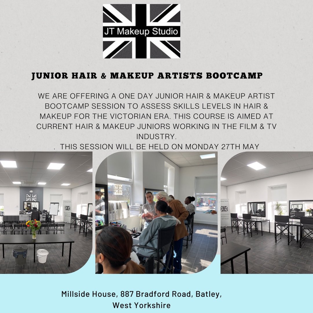 Free Junior Hair &amp; Makeup Artist Bootcamp. This is aimed at Juniors currently working in Film &amp; TV. Please email townendjulia@gmail.com for more info
