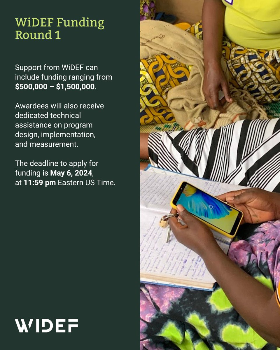 ⏰ ONLY A FEW HOURS LEFT ⏰ This is your last chance to submit applications for up to $1,500,000 in funding and support. WiDEF Funding Round 1 closes at midnight TONIGHT, 6 May 2024 Eastern Standard Time. widef.global/funding/