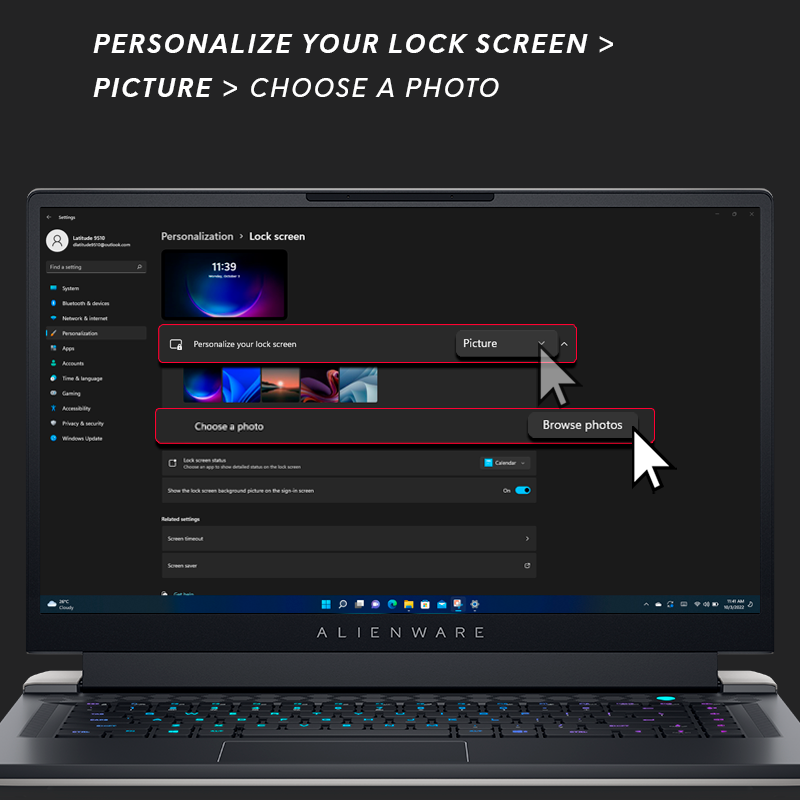 📷 #DYK you can personalize your #Windows11 lock screen?

👇 Tap these images to find out how.

Find more personalization options at this link: 👉 del.ly/6011jPuD9 👈
#AlienwareTips #WindowsTips
