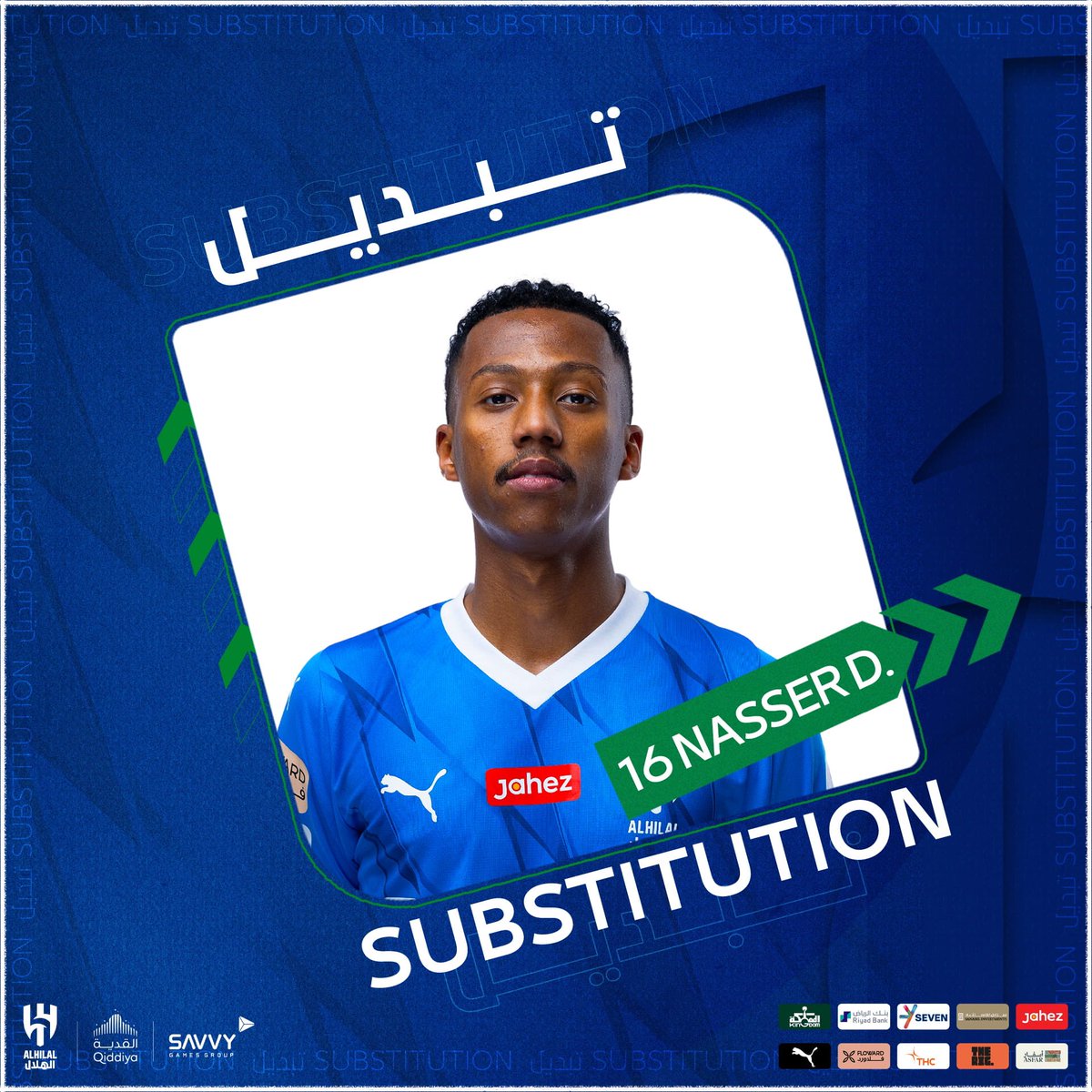 NASSER replaced MALCOM in the added time ⚽️
#AlHilal