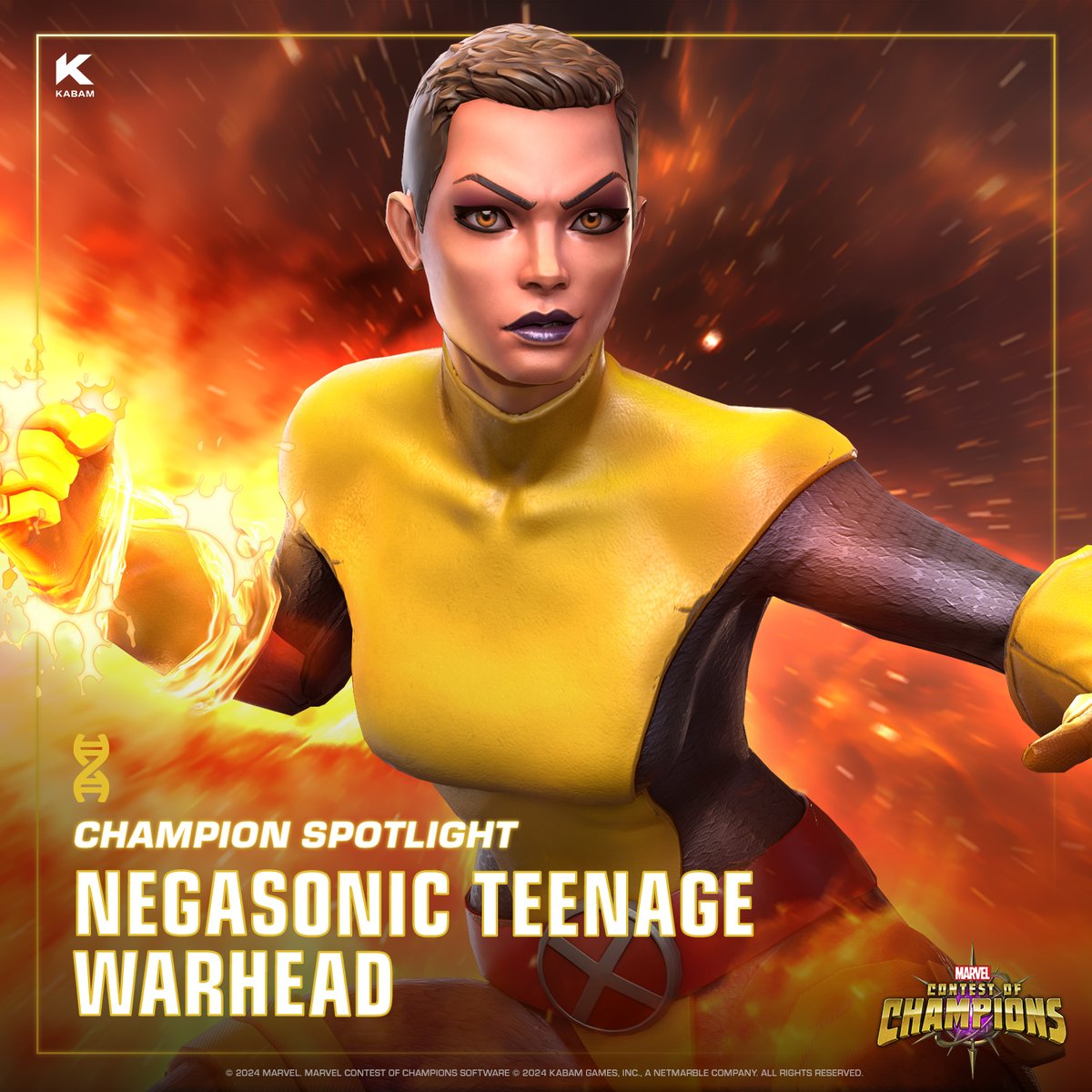 Negasonic Teenage Warhead is an explosive attacker with a handful of strong defensive threats that cannot be ignored. Learn more in her spotlight 👉 bit.ly/3WkKAKr