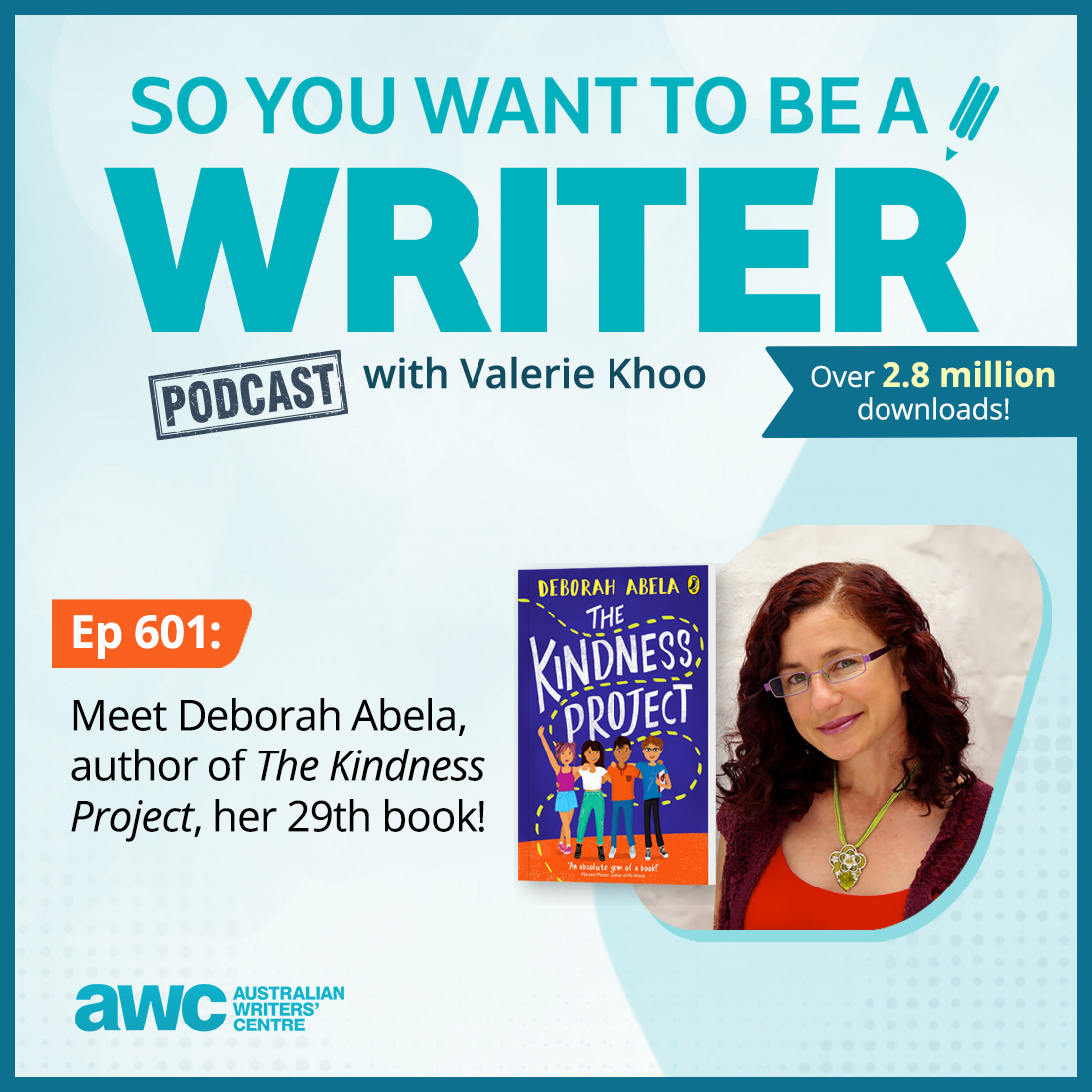 Meet Deborah Abela (@DeborahAbela), author of ‘The Kindness Project’, her 29th book! Listen to the latest episode of ‘So You Want to be a Writer’ on your favourite podcast app, or follow the link: writerscentre.com.au/blog/ep-601/