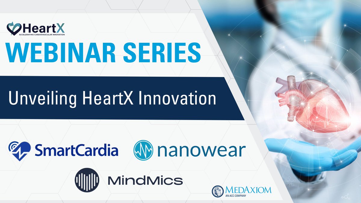 Join us the next 3 weeks for our webinar series featuring startups from the 2023 HeartX Cohort! 🔍 Dive into the future of cardiology with 15 min presentations & Q&A sessions. @HealthTechAR Register individually for each session! Find all webinars here: hubs.li/Q02wfBMl0