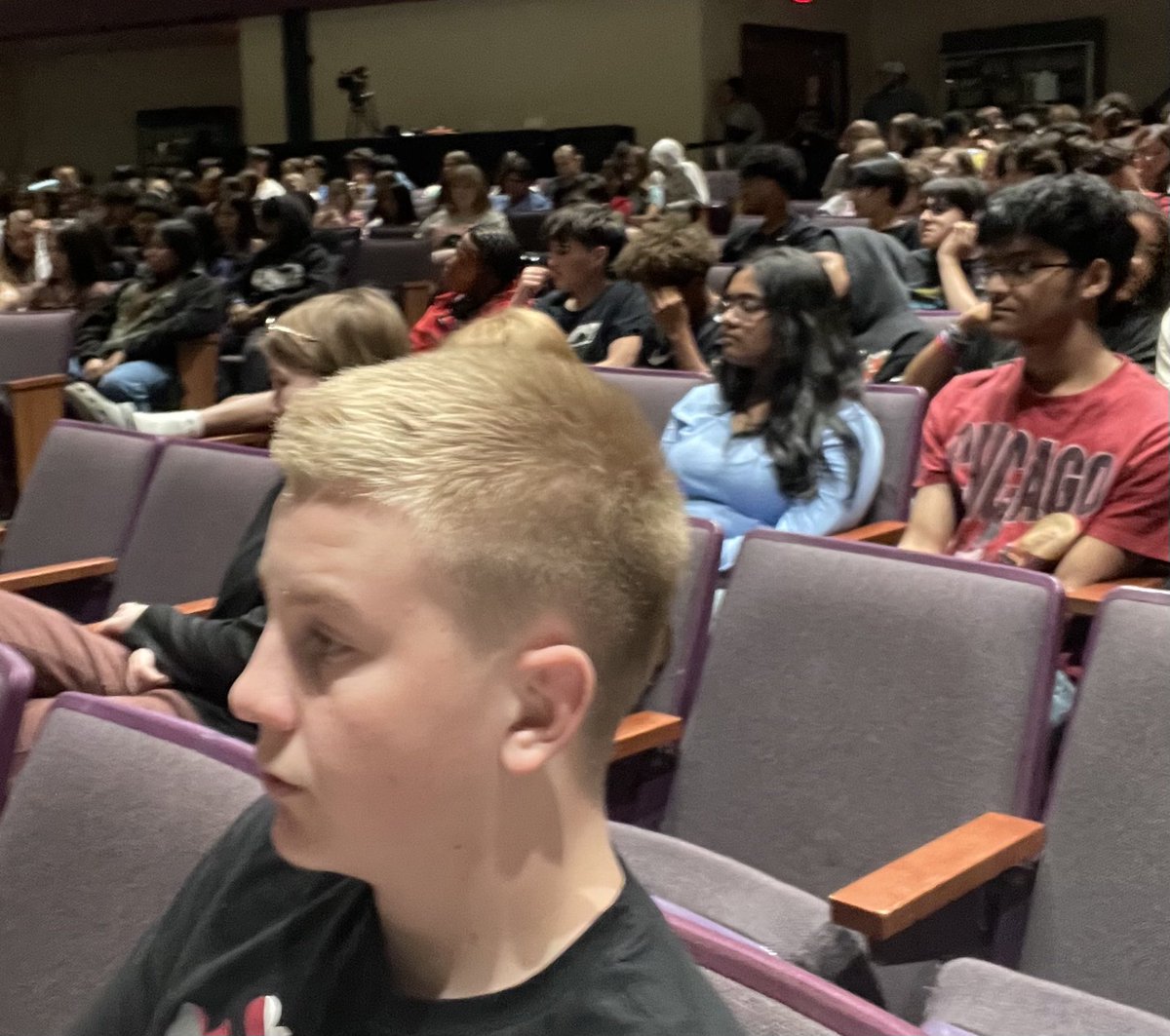 So grateful about 500 Hamilton students from World History, and AP Human Geography classes were able to listen to the story of Holocaust Survivor, Charlotte Adelman ✡️ @ChandlerUnified