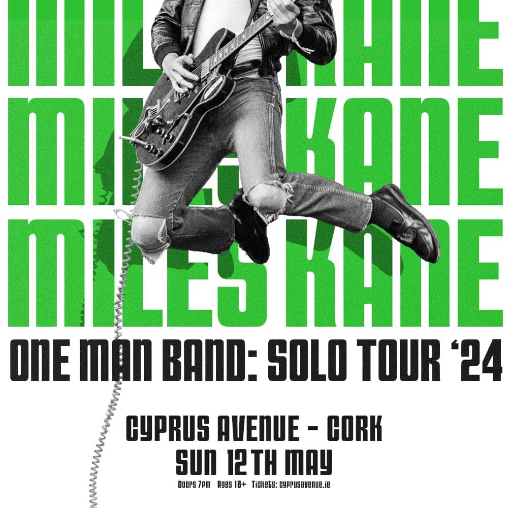 Kane has gained widespread popularity for his charismatic stage presence and his 60s and 70s-inspired rock. Don't miss out and secure your tickets now at cyprusavenue.ie to this epic show! 🎟️ @MilesKaneMusic