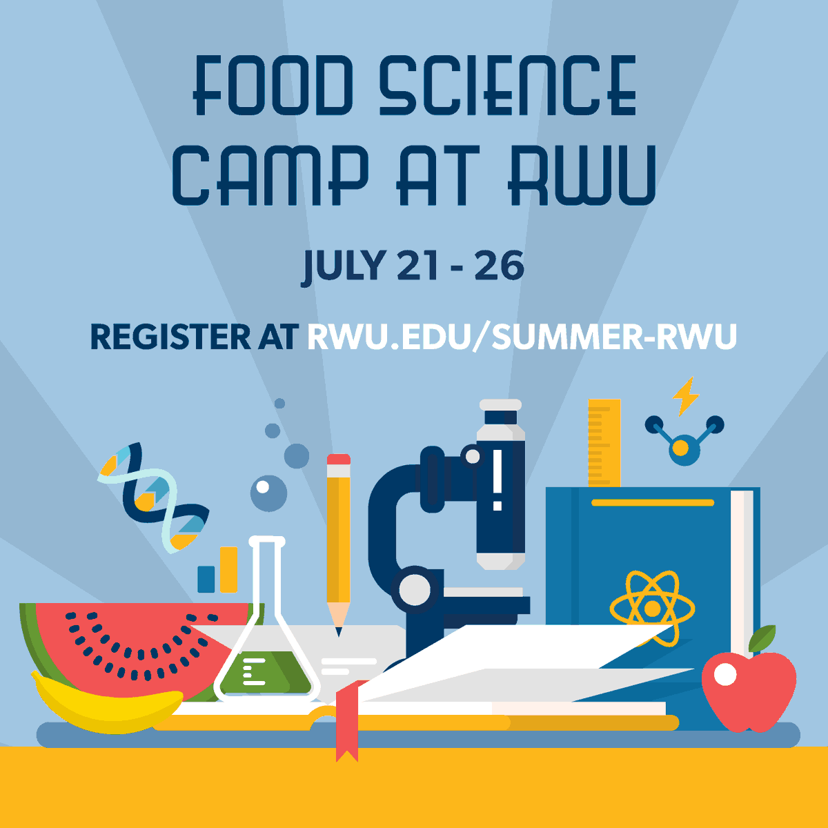 Unleash your inner food scientist at #myRWU's #FoodScience Camp! 🔬🍽️ Explore the science behind gourmet cuisine. Open to grades 10-12, this 6-day overnight experience dives deep into the secrets of flavor and texture. ➡️ RWU.edu/summer-rwu ☀️ #SummerAtRWU