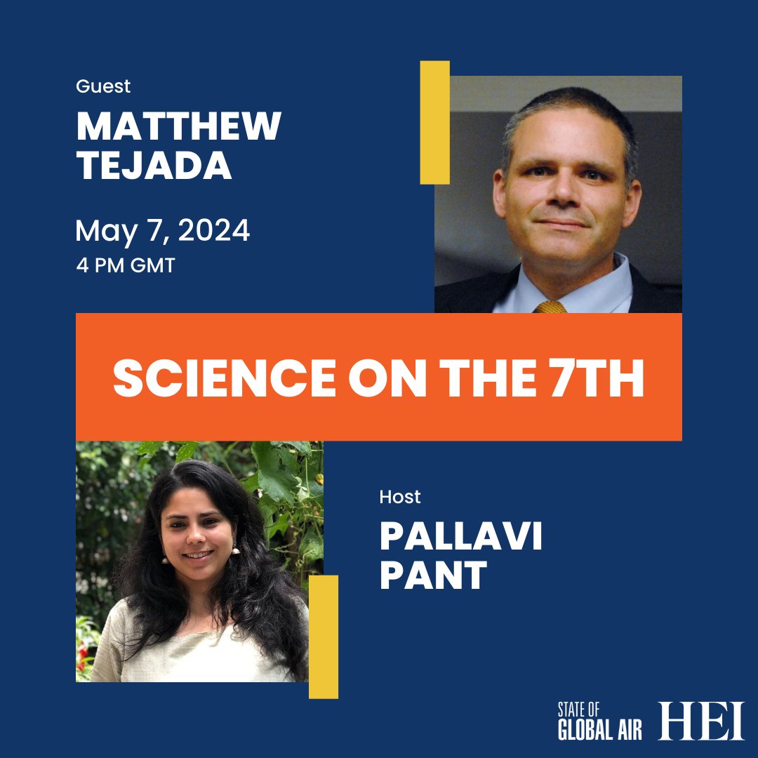 Join us tomorrow for #ScienceOnThe7th with guest Matthew Tejada, @NRDC! The final episode in a 2-part series will be focused on air quality and environmental justice in the US. ⏰ 12PM EDT | 4PM GMT 📺 Watch live: tinyurl.com/y594wdjr