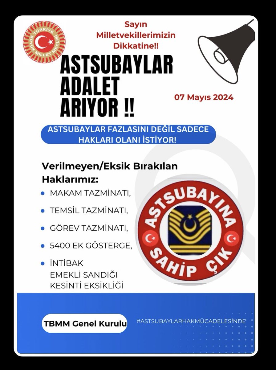 ZARGANA72's tweet photo. 07 Mayıs Salı günü TBMM Genel Kurulu’da görüşülecek olan Kanun Teklifine Önergeleri ile destek verecek Sayın Milletvekillerimize lütfen desteklerimizi verelim !

Vekillerimizi ekleyerek,
Bolca Rt ve Beğeni lütfen!

@TBMMGenelKurulu https://t.co/7NXQDSXoBp