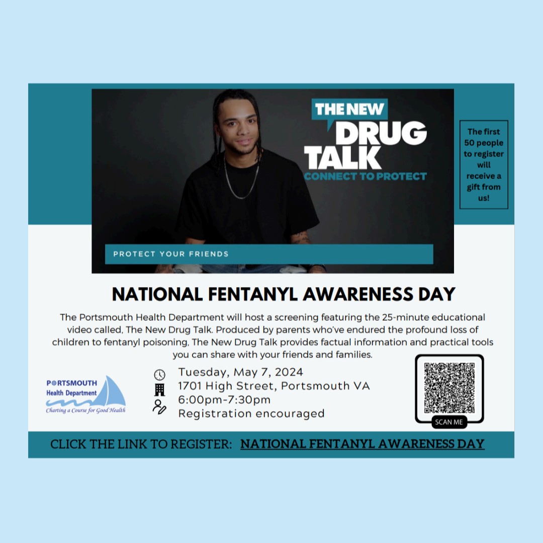 The fentanyl crisis impacts all of us, and it is important to know the facts so we can keep our loved ones safe. That’s why The Portsmouth Health Department will host a screening featuring the 25-minute educational video called, The New Drug Talk.