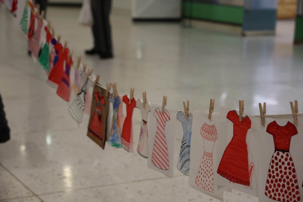 In collaboration with the Office of Native Services at the NYS Office of Children and Family Services, NYSCADV staff helped to install a #RedDressDisplay on the NYS #EmpirePlaza Concourse in honor of #MMIPW.   Visit the display to show your support! #OCFS #NYSCADV #MMIW #MMIP