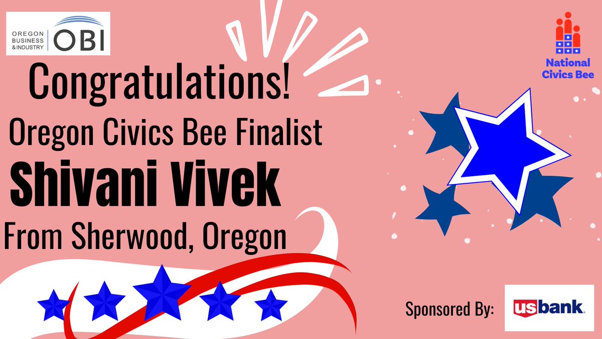 Congratulations Shivani!
#NationalCivicsBee @USCCFoundation #CivicsBuzz