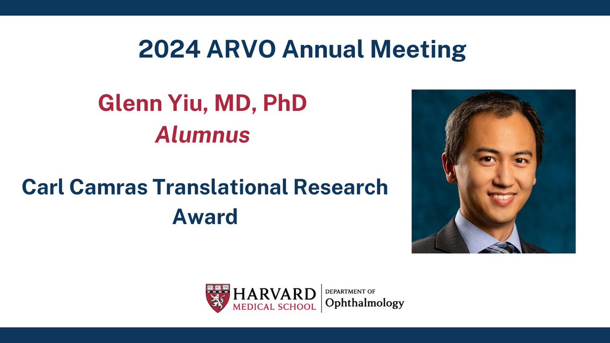 Congratulations to alumnus Dr. Glenn Yiu, who received the @ARVOinfo Carl Camras Translational Research Award on Saturday evening! #ARVO2024 @UCDavisMed