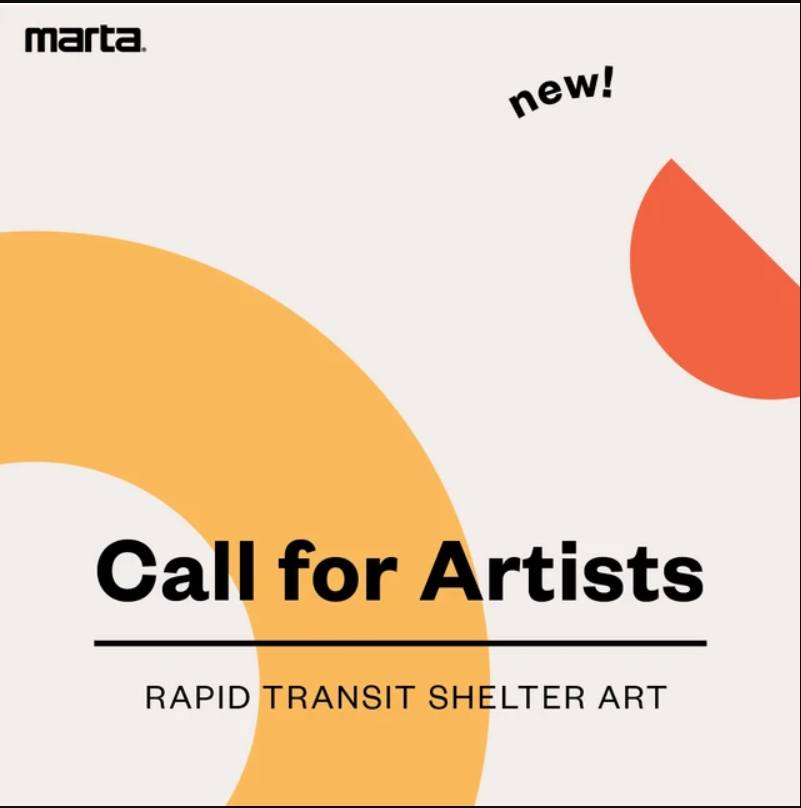 Artists, here's your opportunity! MARTA Artbound is looking for creative minds to design art for murals and transit shelters in metro Atlanta. Deadline is today (5/6)! Learn more: bit.ly/3U242sP #Callforartists