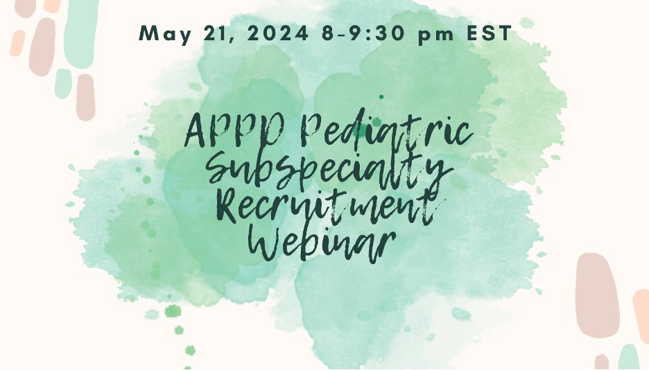 Upcoming virtual events for prospective applicants! 📣 

Applicant Info Session (5/15): app overview &amp; panel discussion with fellows, grads &amp; PHM leadership! zoom.us/meeting/regist…

APPD Webinar (5/21): network with PHM fellowship programs nationwide! appd.org/resources-prog…