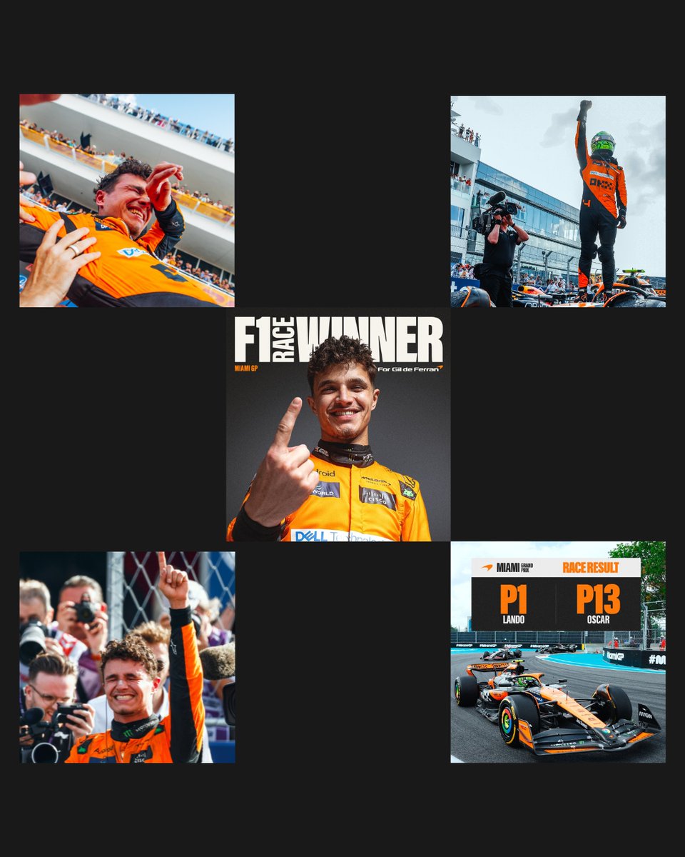 A partner like no other! 🖤🧡🤍 We're over the moon about @LandoNorris bringing home his first-ever F1 win yesterday 🏆 Congrats again on #MiamiGP 🤝