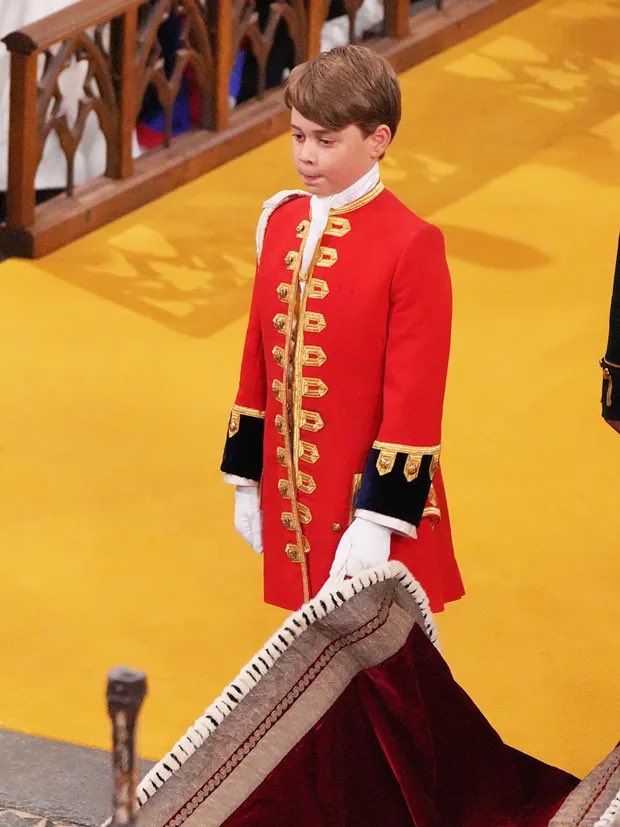 Prince George doing his family and the nation proud at the Coronation last year #KingCharles #KingCharlesIII #PrinceGeorge #Coronation #CoronationAnniversary