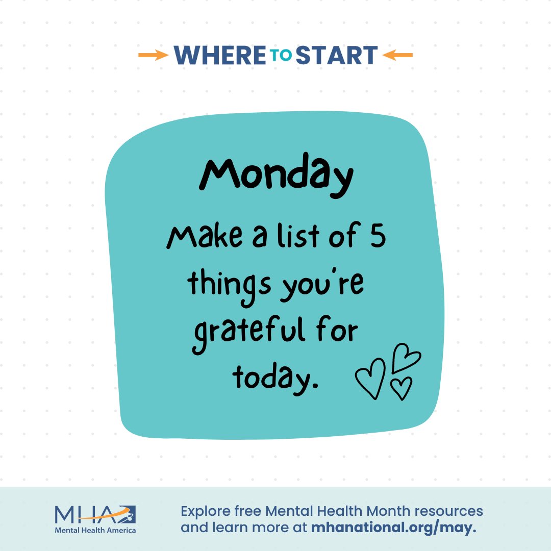 Mental health is a journey not a destination. If you’re wondering what you can do for your mental health today, a gratitude list can be #wheretostart ! 💚🏳️‍⚧️💚