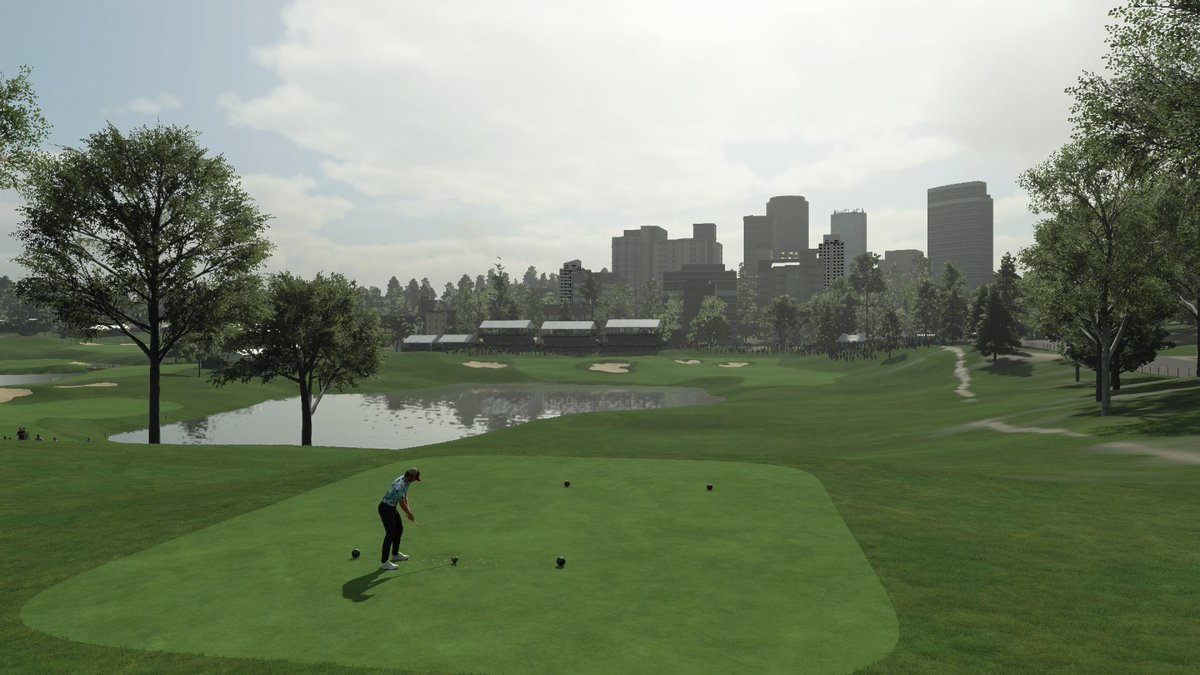 A few more shots from the WIP stadium course.  Shown are the 13th, the island-green 15th, and the driveable 17th.  

#PGATOUR2K23 #TGCTours