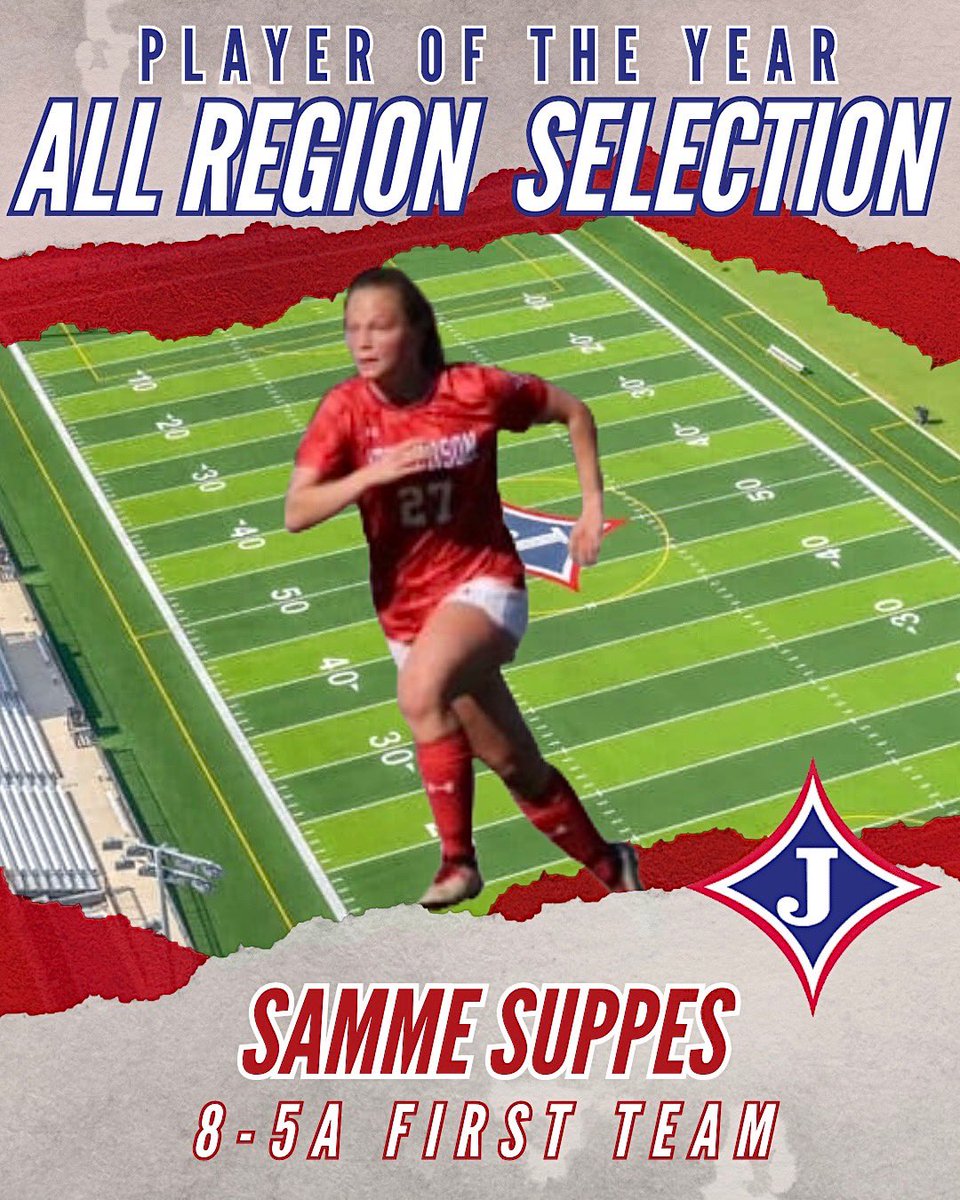 Jefferson Soccer (@jtownsoccer) on Twitter photo Congratulations to our <a href="/Samsups22/">Samme Suppes</a> for being recognized as Region 8-5A Player of the Year! <a href="/AFU_2008_ECNL/">Atlanta Fire United 08G ECNL</a> Congratulations to our <a href="/Samsups22/">Samme Suppes</a> for being recognized as Region 8-5A Player of the Year! <a href="/AFU_2008_ECNL/">Atlanta Fire United 08G ECNL</a>