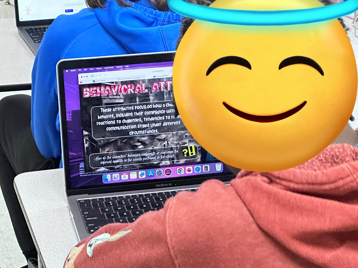 Today students used @magicschoolai MagicStudent character bot and feedback writing tools to dig deeper into character attributes that contributed to a dystopian society. They then used @canva Magic Media to generate what that character would look like. #EdTechCoach