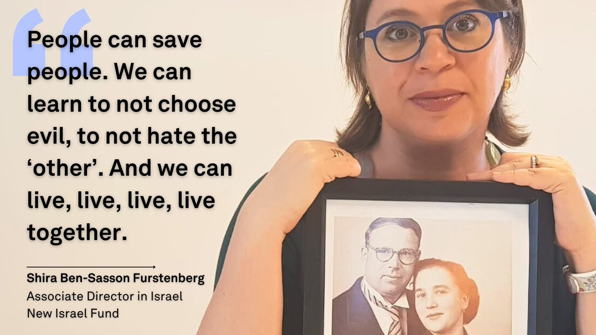 The people in this photo, Olga and Mykola Medynsky, saved the girl who grew up to be a grandmother to our associate director in Israel, Shira Ben Sasson, and her family. This Yom HaShoah we are thinking about Shira's message: People can save people.