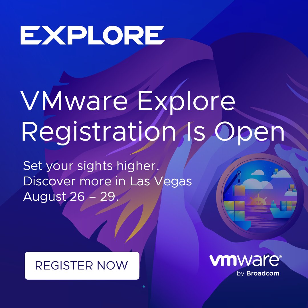 Registration is now live for #VMwareExplore 2024 Las Vegas! 🎉 Sign up today and take advantage of early-bird pricing until June 11: bit.ly/49ao1uZ  bit.ly/4a32qoE