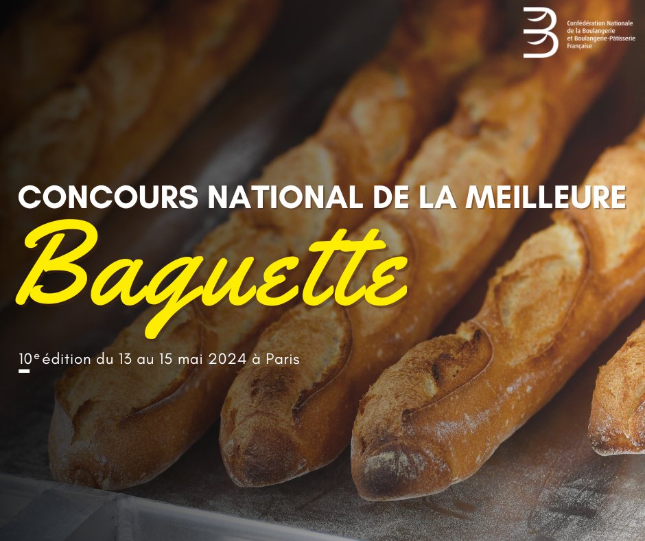 Du 13 au 15 mai, le concours national de la Meilleure Baguette de Tradition Française se tiendra sur le Parvis de Notre Dame🥖

Avec le soutien de @AG2RLAMONDIALE, @BanquePopulaire, @EDF_Entreprises, @INBP_Rouen, @Lafontworkwear, @Lesaffre_Group, @MAPA_Assurances - MAB, @FSocama…