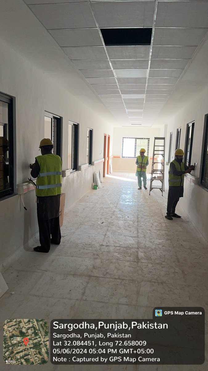 DHQ Sargodha. 
Hospital rehabilitation, OT revamping and facade work underway.