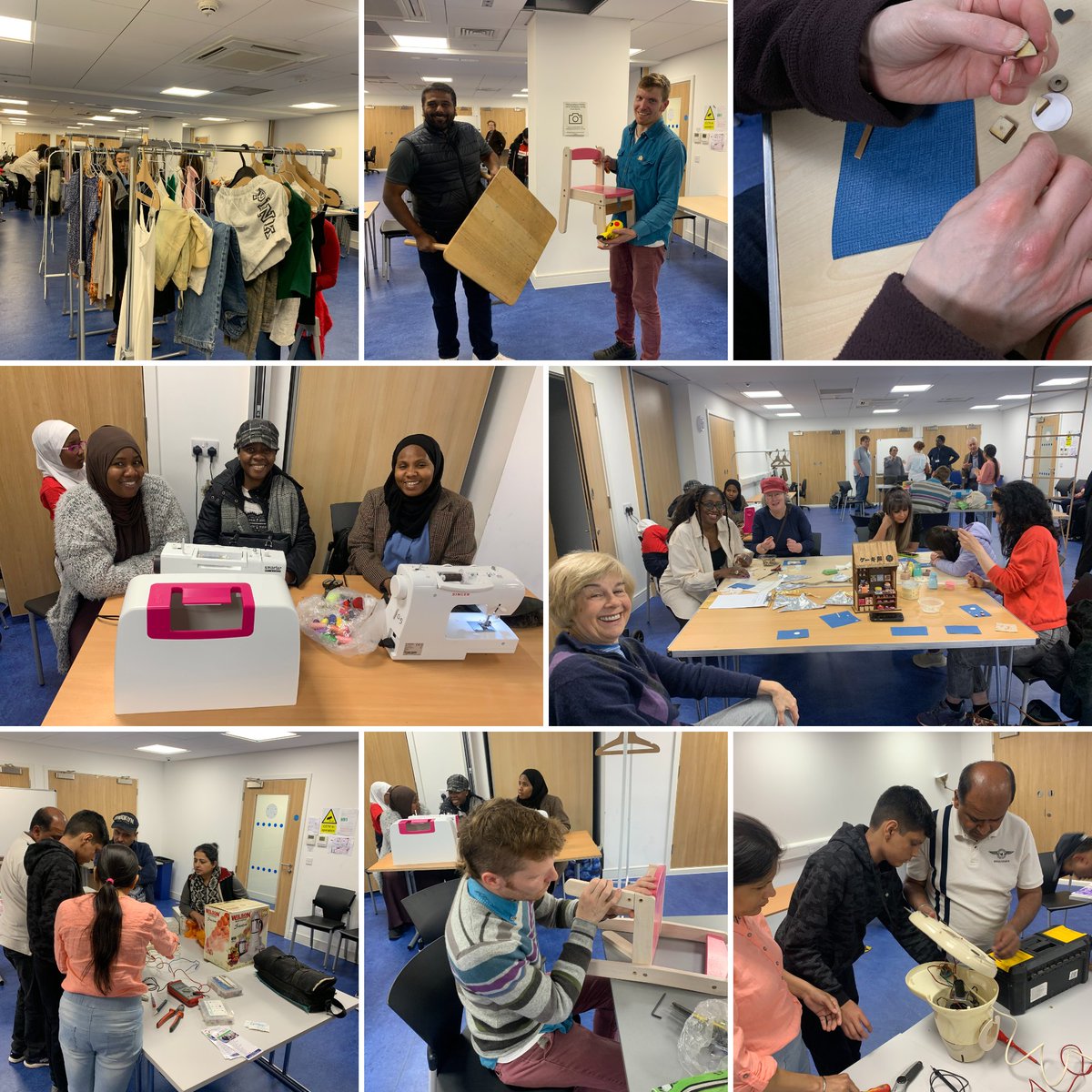 On Wednesday we've facilitated a Repair Café, a fashion swap and a creative workshop upcycling wood into miniature cakes, all part of the #Finchley Sharing Space. Visitors told us how satisfying it is to repair and swap instead of throwing items away, we couldn't agree more!