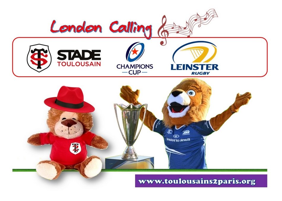 London Calling 🎶 @leinsterrugby v @StadeToulousain ! ❤🖤
#InvestecChampionsCup Final ⭐️⭐️⭐️⭐️⭐️⭐️ toulousains2paris.org