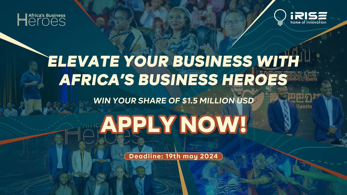 𝗔𝘁𝘁𝗲𝗻𝘁𝗶𝗼𝗻 𝗦𝗼𝗺𝗮𝗹𝗶 𝗲𝗻𝘁𝗿𝗲𝗽𝗿𝗲𝗻𝗲𝘂𝗿𝘀! 🚀 Partnering with @africa_heroes , iRise Hub & ABH are on the lookout for innovators with a proven 3-year track record of tackling local challenges and making a difference. Apply now at africabusinessheroes.org/en/