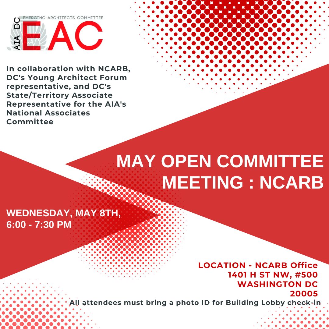 AIAdcEAC's tweet image. AIA DC EAC - May 8th Meeting - mailchi.mp/d73d9faf8941/e…