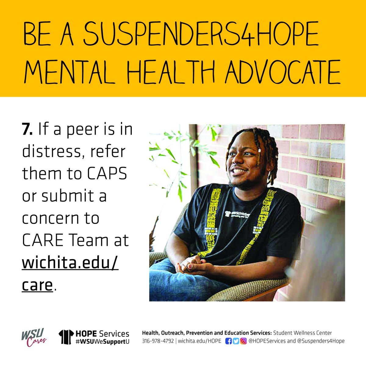 Become a mental health advocate. 💛#wesupportu