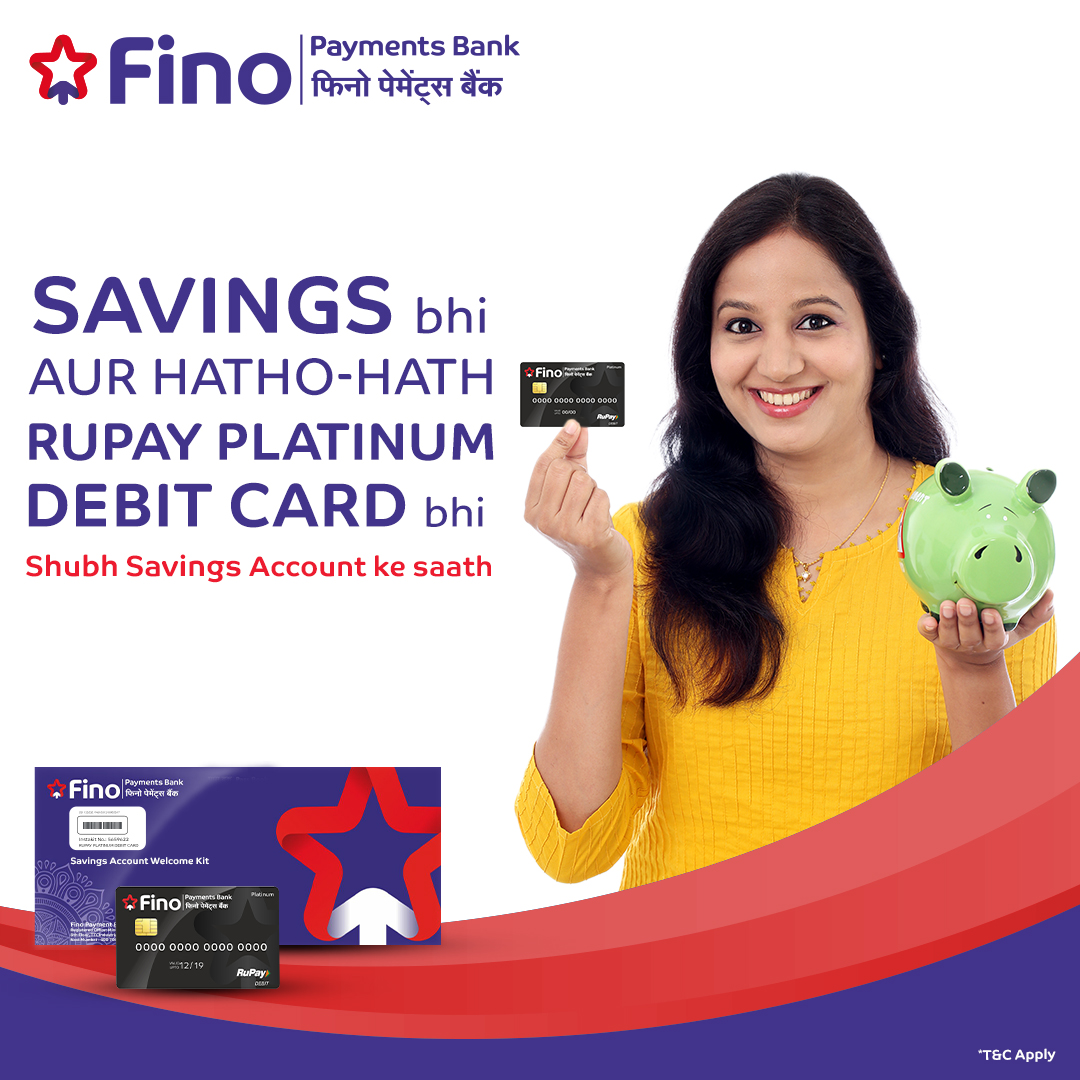Opening a Shubh Savings account has more benefits than one. Go ahead, open an account now by giving a Missed Call to 7877788977.

#FinoPaymentsBank #FikarNot #FinoBanker #DigitalBanking #SecureBanking #HarDinFino #FinoPay #AccountOpening #SavingsAccount #BankingServices