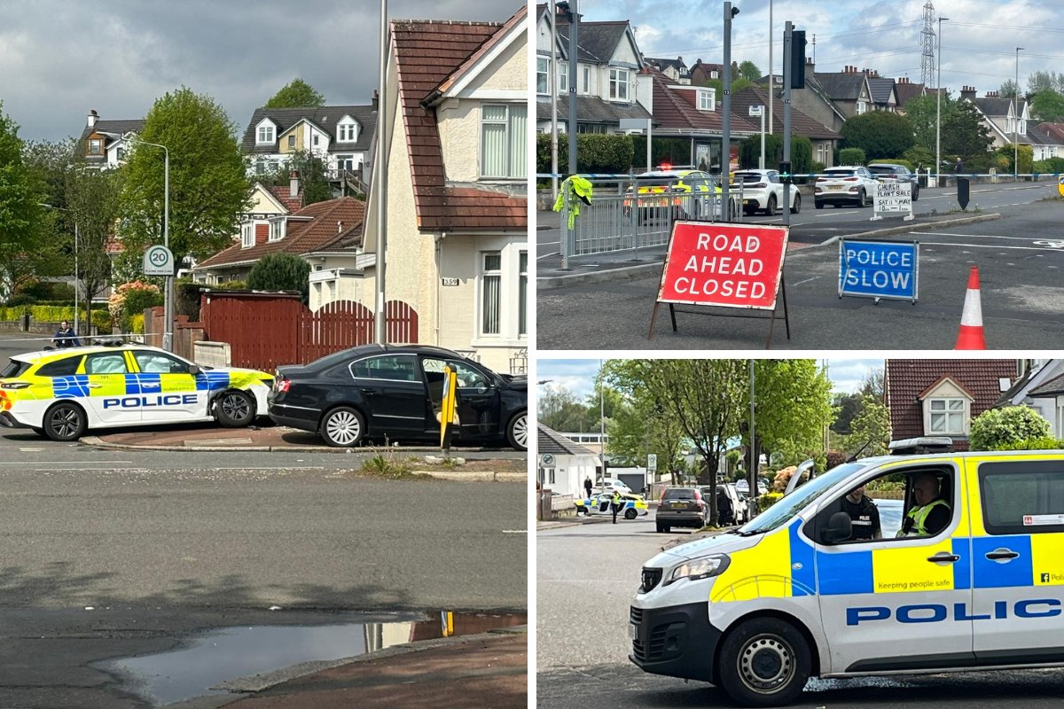 Cops injured in Paisley incident 'involving chainsaw' as statement released Full story: bit.ly/4a32bKg