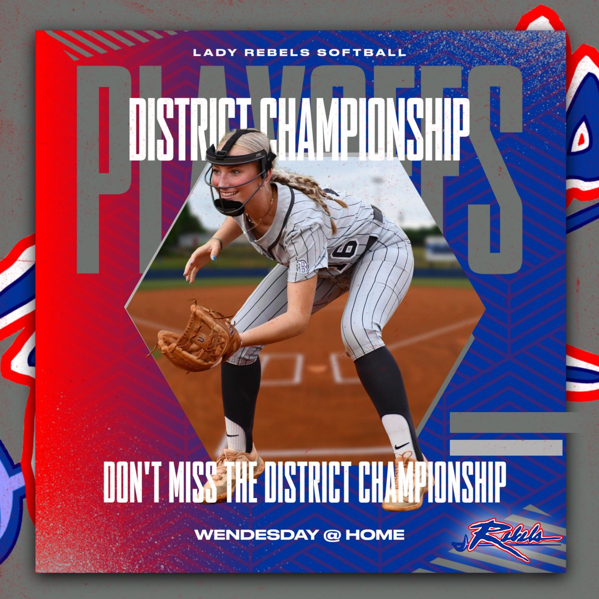 Make plans now to come out and support your Lady Rebels as they play for their 10th District Championship since 2013 🥎🥎🥎
#Team38 | #BeAboutIt