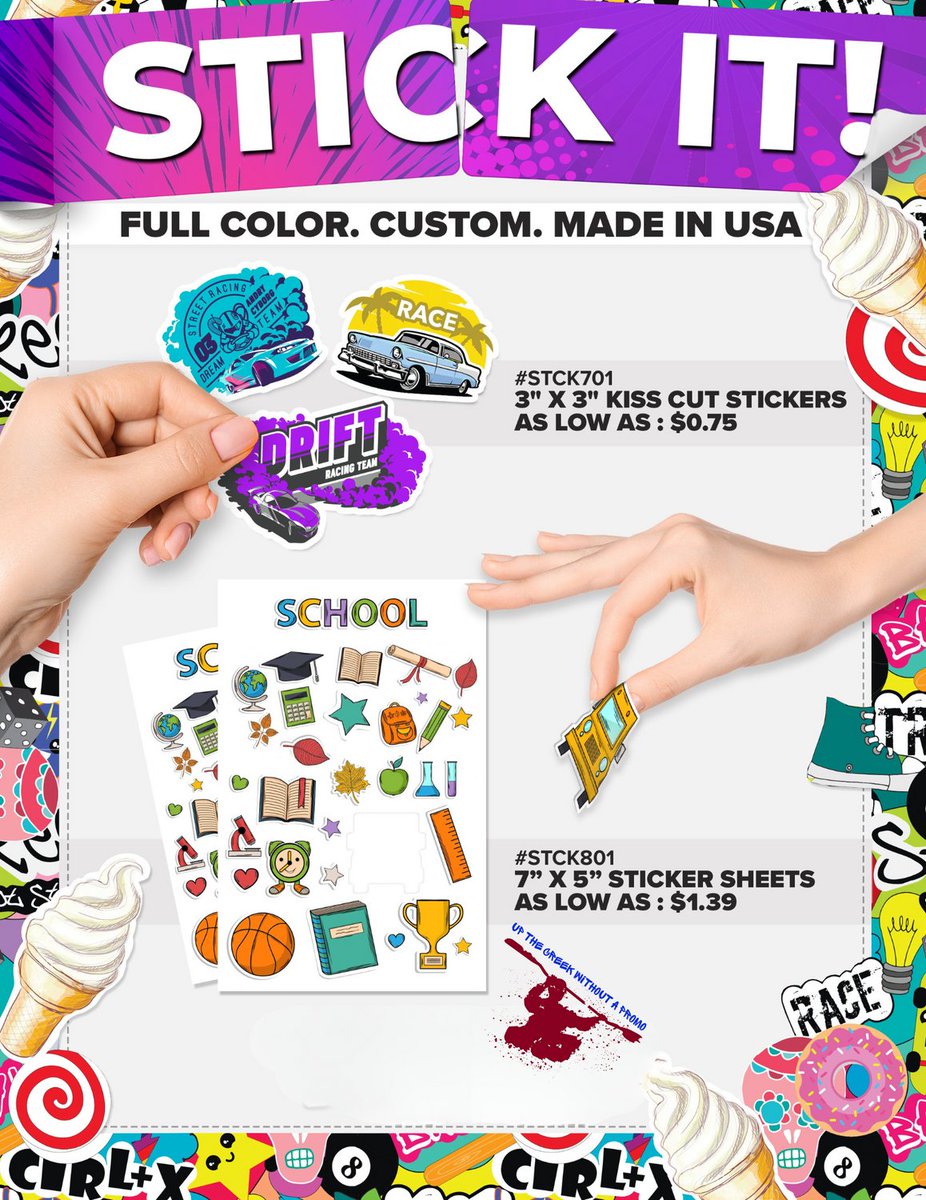 🎨 Get Creative with Full Color Sticker Sheets from Up The Creek Without A Promo! 🎨

Looking to make a lasting impression? Our custom full color sticker sheets are the perfect canvas for your creativity. 

#StickerArt #PromotionalProducts #CustomStickers