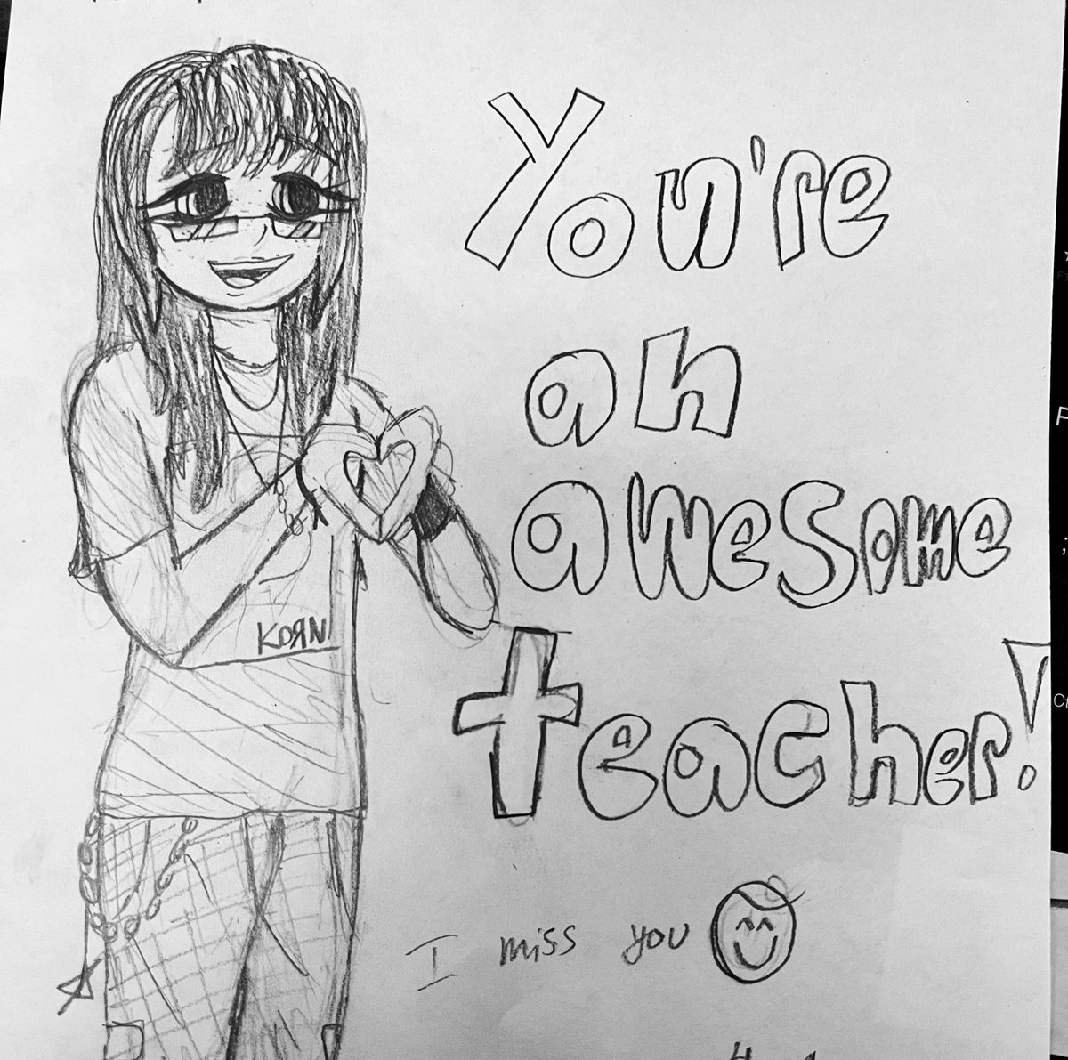 What a sweet way to begin #TeacherAppreciationWeek
Even high schooler’s drawings can pull at your heartstrings. These little reminders are everything. @ButlerTech 🥰 #WhyITeach 💙