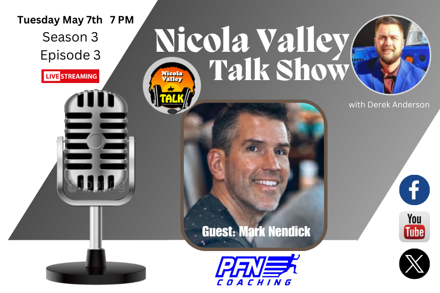 Tomorrow, Mark Nendick, a devoted ACE Certified Personal Trainer and ACE Fitness Nutrition Specialist, will be our guest on the Nicola Valley Talk Show with Derek Anderson which airs live on Facebook, X, and You Tube. 
#talkshow #merrittbc #exploremerritt