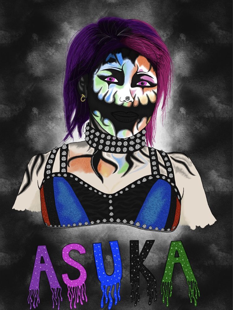 I revamped my drawing. Sorry to those who already reposted the last version. I like it more now😁 @WWEAsuka