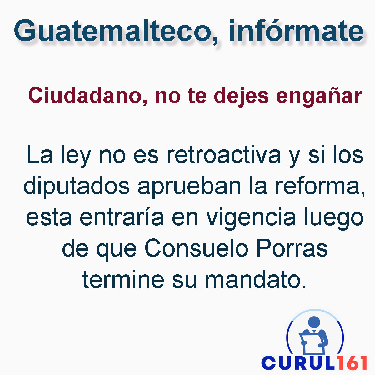 #GuatemaltecoInfórmate #ConsueloPorras #FiscalGeneral