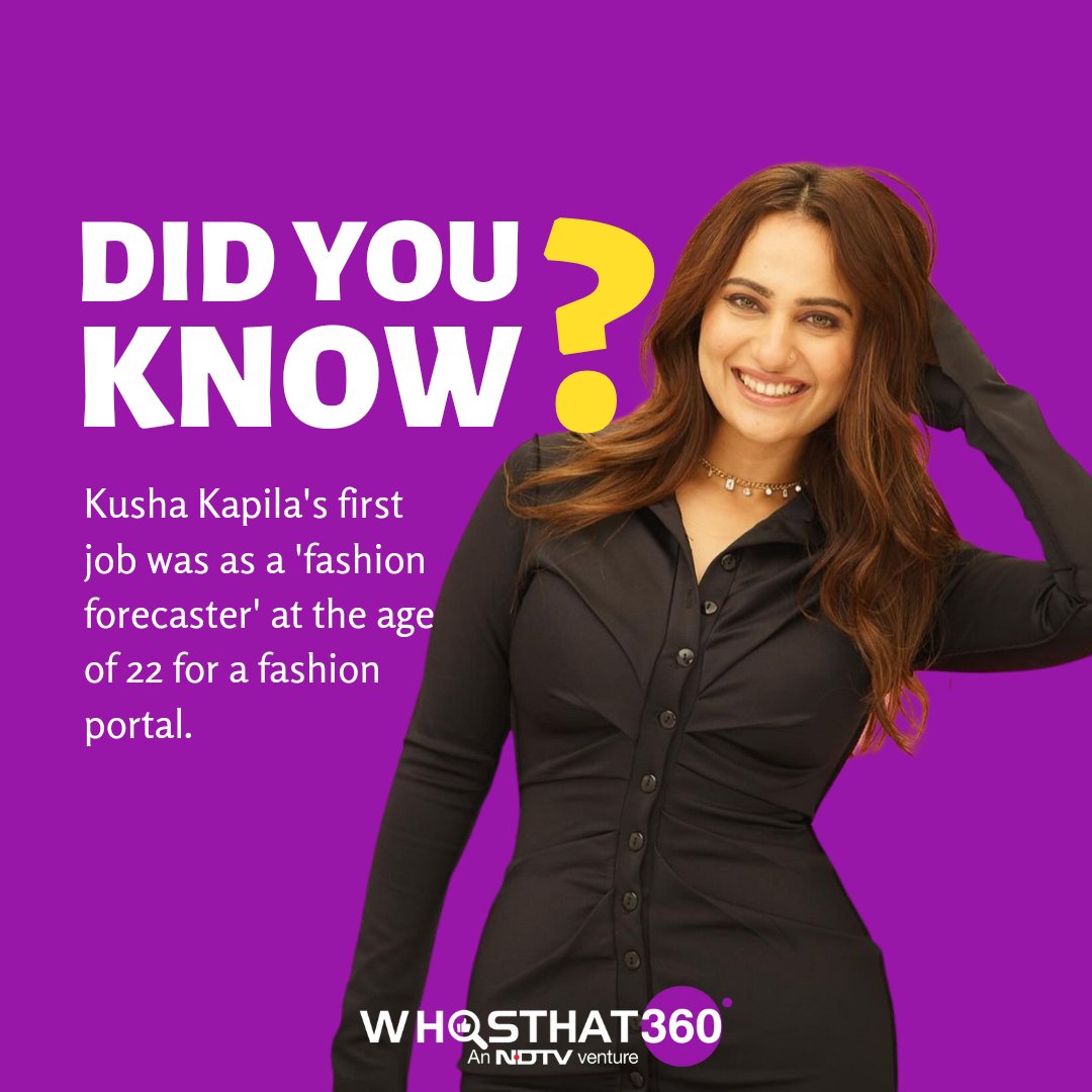 Did you know Kusha Kapila was a fashion forecaster before becoming a hilarious comedy creator? She started predicting trends at 22! What was your first job? Tell us in the comments! 👇 #KushaKapila #Fashion #Comedy #ContentCreator #FirstJob #WhosThat360