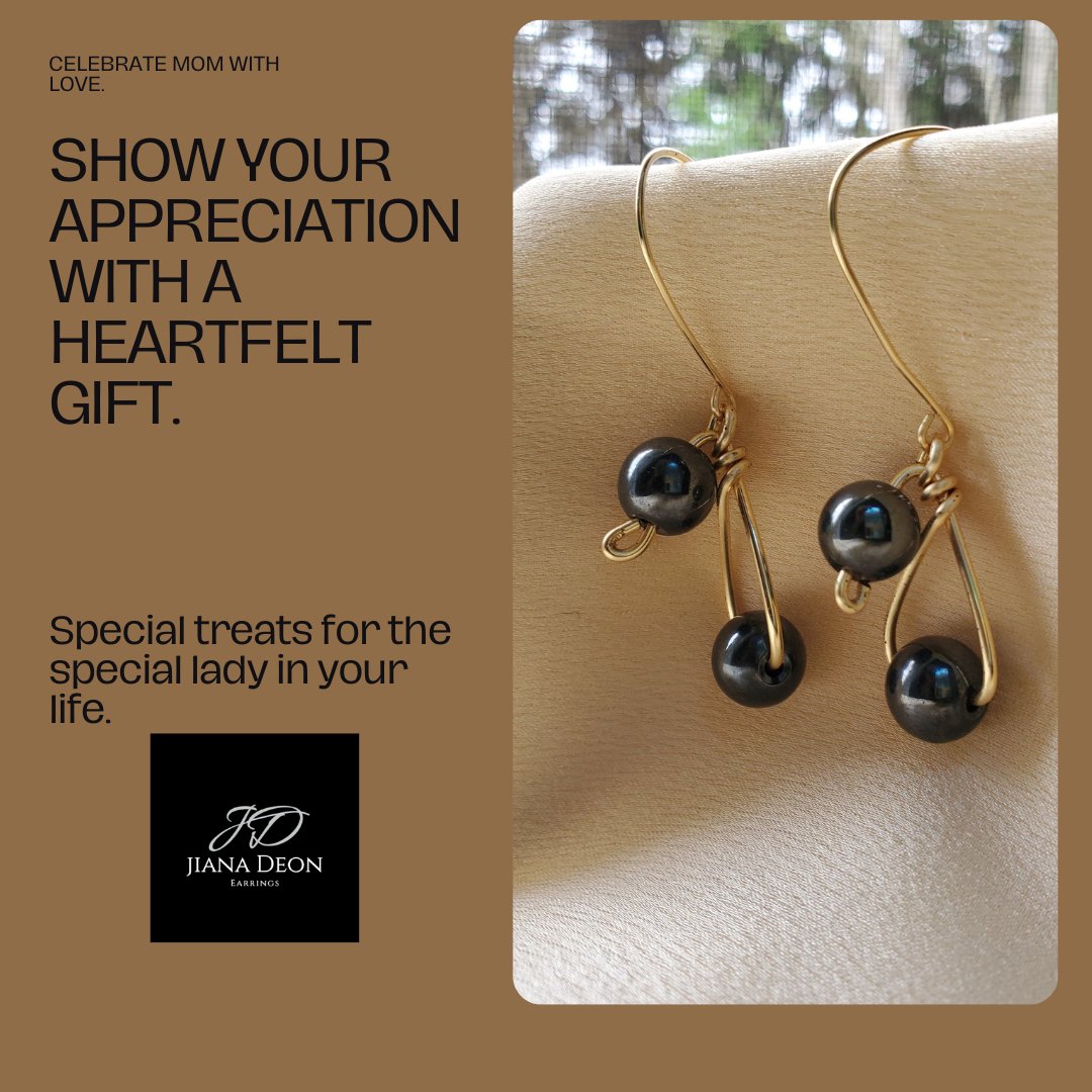 Mom deserves handmade love!  Gift these unique earrings & show you care. #MothersDay #HandmadeEarrings #MadeWithLove #MomGift