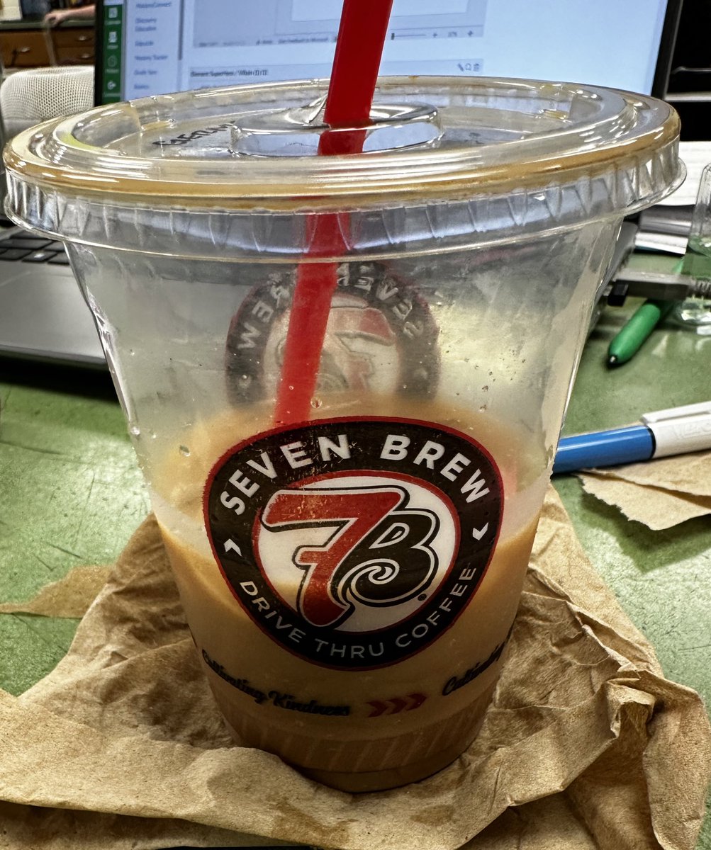 Ain’t no tired like a Monday in May teacher tired…. Thanks @7BrewCoffee for the Teacher Appreciation treat!