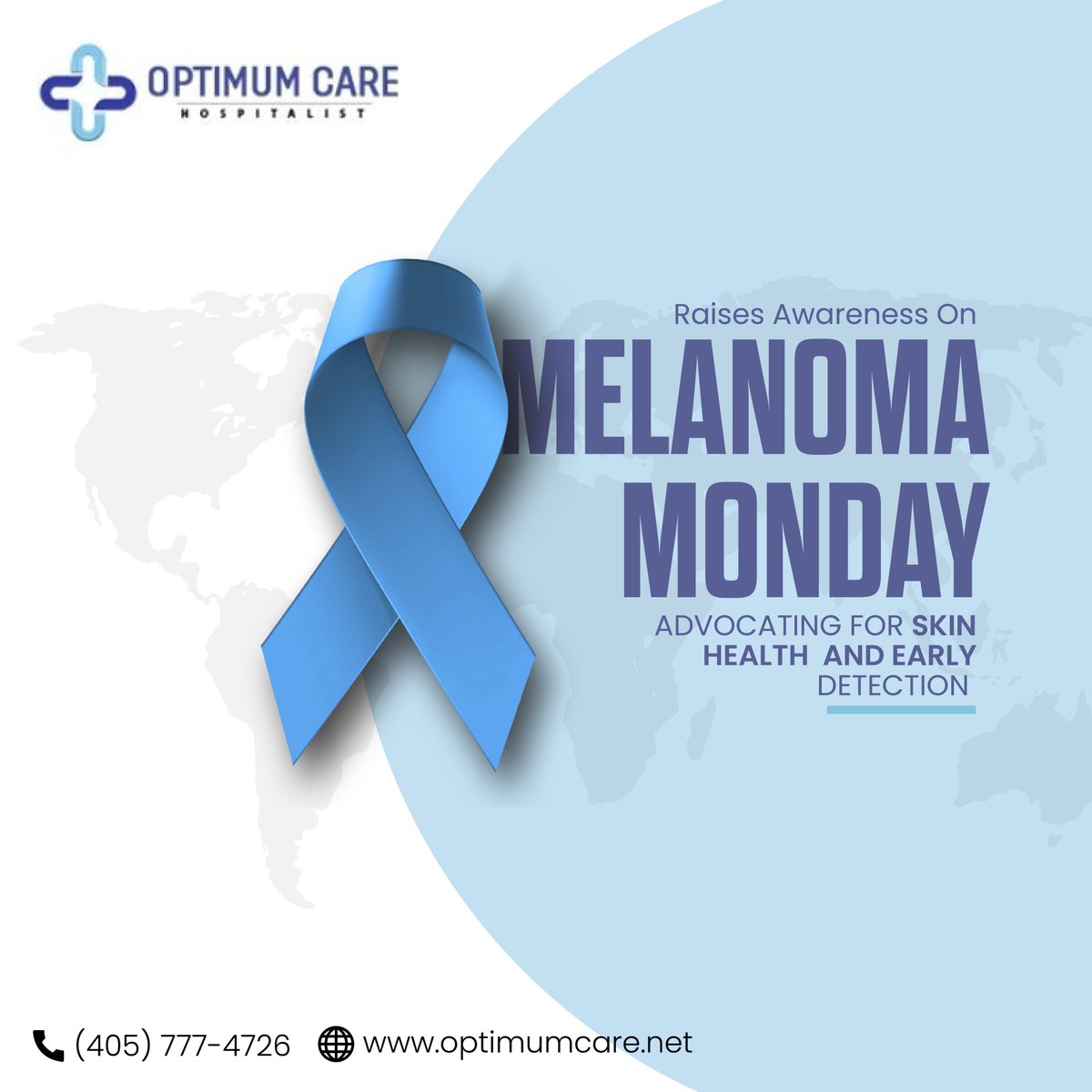 At Optimum Care Hospitalist, we prioritize raising awareness on Melanoma Monday, dedicating our efforts to advocating for skin health and early detection of melanoma.
#OptimumCareHospitalist #MelanomaMonday #SkinHealth #EarlyDetection #SkinCancerAwareness