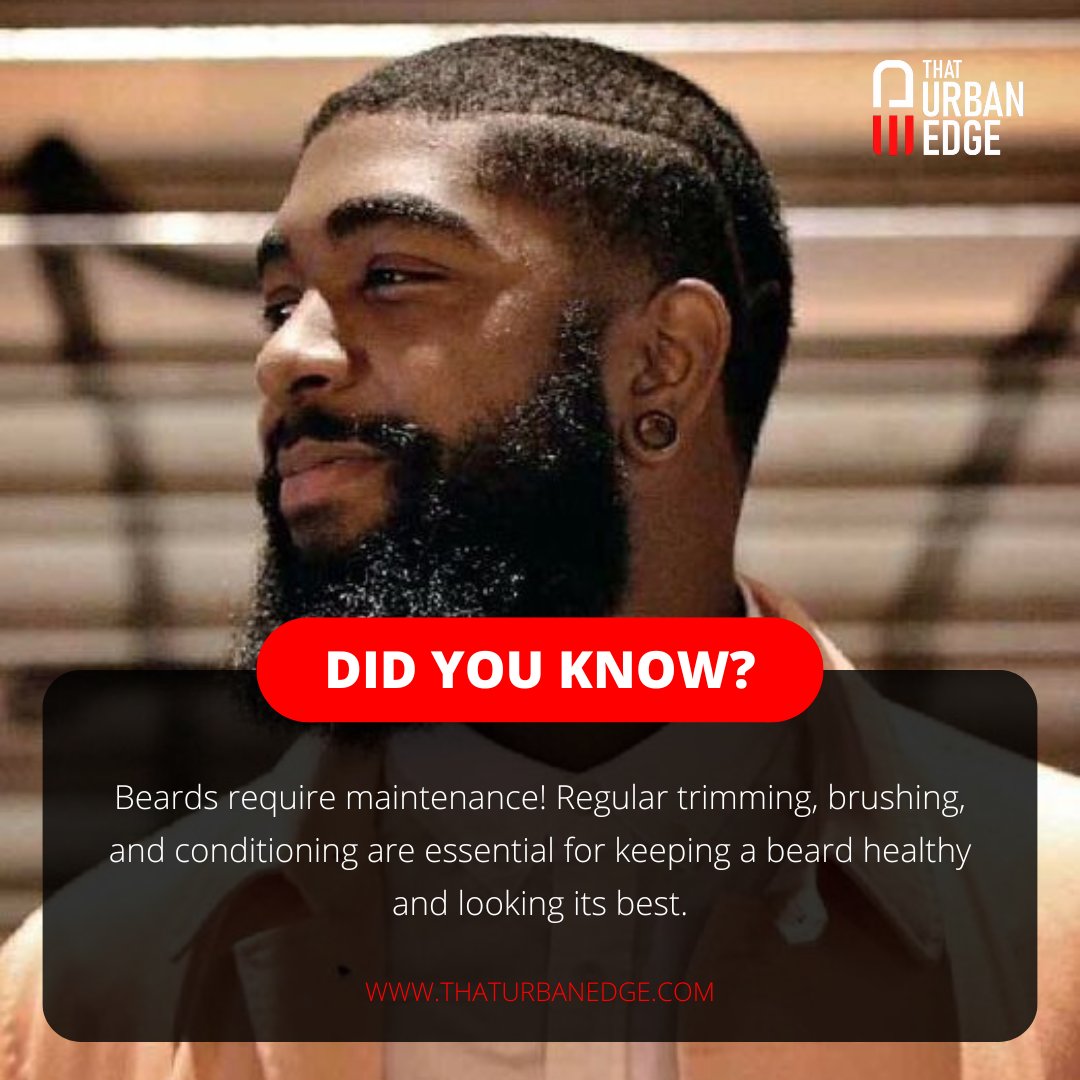 Beards require maintenance! Regular trimming, brushing, and conditioning are essential for keeping a beard healthy and looking its best.

#beardedmen #grooming #BlackOwnedBusinesses #beard #BeardGang #beardlifestyle #grooming #hair #menfashion #beardproducts