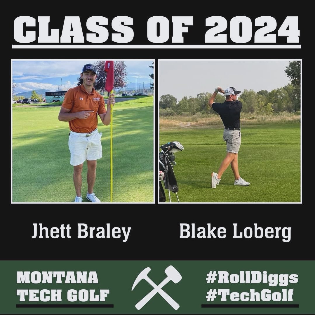 Congratulations to our two #TechGolf grads who walked the stage at commencement this weekend! 

You won't find two better young men than Jhett Braley and Blake Loberg! Great golfers, better people. 

We're extremely proud of you two! 

#RollDiggs