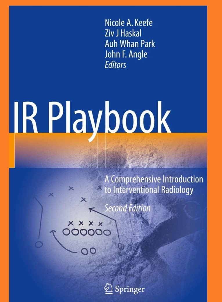 And.... our 2nd Edition, updated and new, of IR Playbook, the definitive Interventional Radiology hardcover text for resident, fellows, NPs, PAs, med students and early career folks--- has just be published! Revised, updated, enhanced, and upgraded. #IRAD